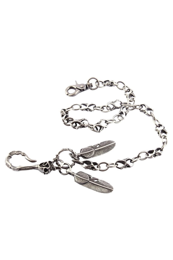 Men's Jeans KeyChain Keychain Keychain Jean Rock Gothic Motorcyle Keychain Chain Antique Silver