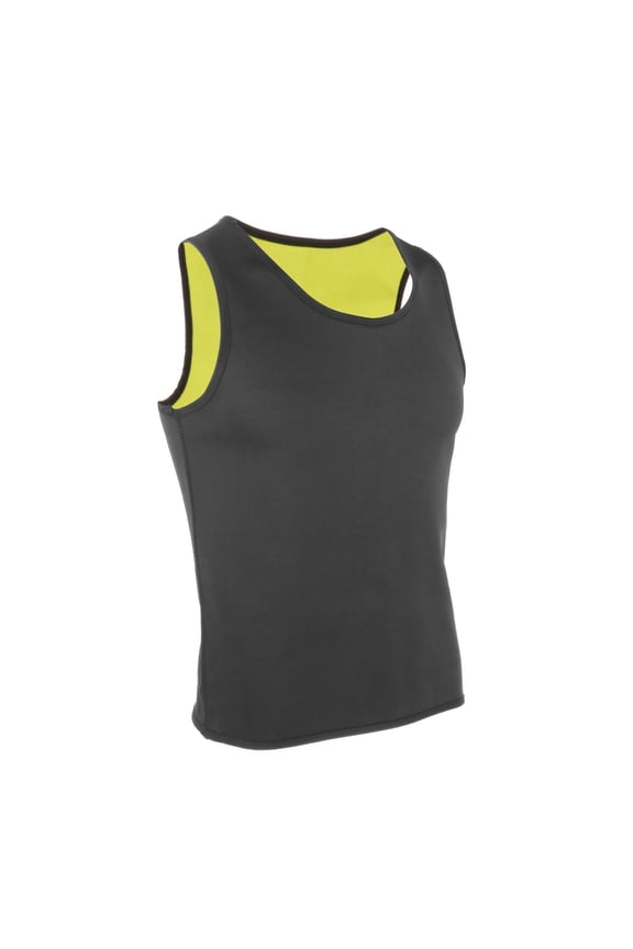 Mens Sauna Vest Waist Trainer Hot Sweat Tank Top Tummy Control Fat Burner Shirt M
