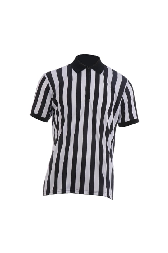 Mens Striped Referee Shirt Breathable Ref T Shirt for Volleyball Travel Holidays XXL
