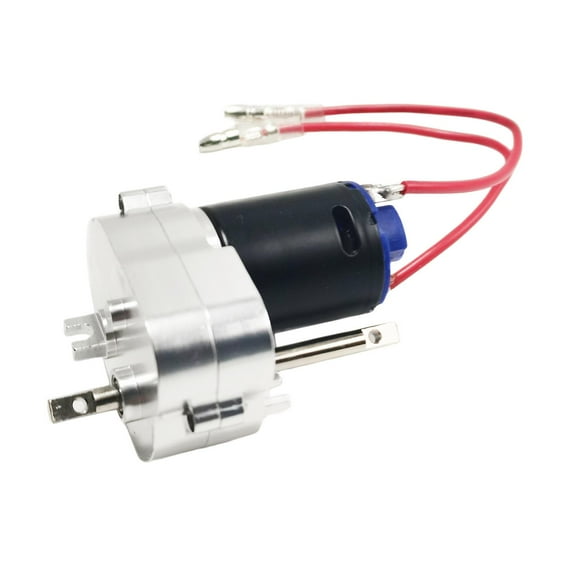 Dualoai Metal Gearbox with 370 Metal Gear 4mm Plug Engine Gear Box for MN99S V2 MN78 Silver