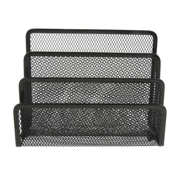 Dualoai Metal Mesh Desk Mail Organizer Mini Vertical Letter Bill Sorter Rack, Stands