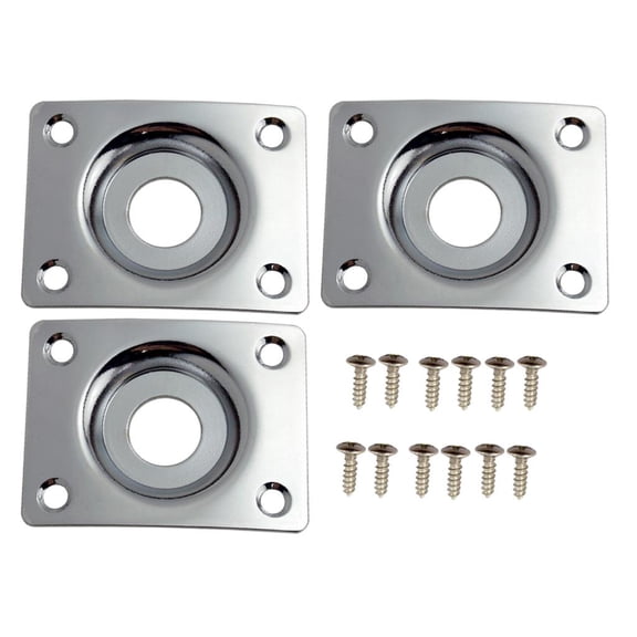 Dualoai Metal Plate Jackplate for LP SG Epiphone Electric Guitar Parts Silver