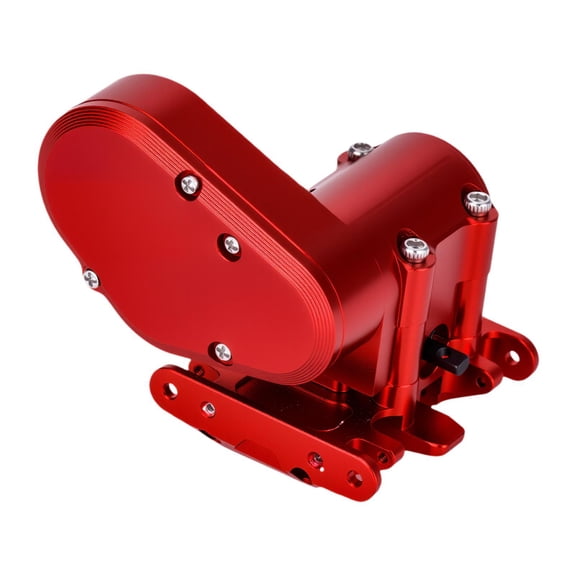 Dualoai Metal Transmission Gearbox Upgrade Part Complete Modification Assembly RC Gearbox Aluminum Alloy for 1/30 RC SCX30 Accessory Red