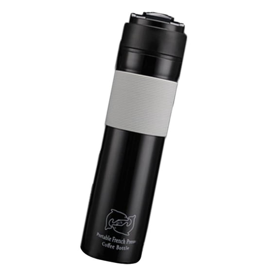 Dualoai Mini Manual Coffee Maker Hand Operated Coffee Machine For Travelling Black