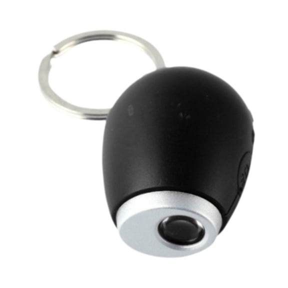 Dualoai Mini Projection LED Clock Compact Toy Keyring Clock for Home Camping Bedroom Black
