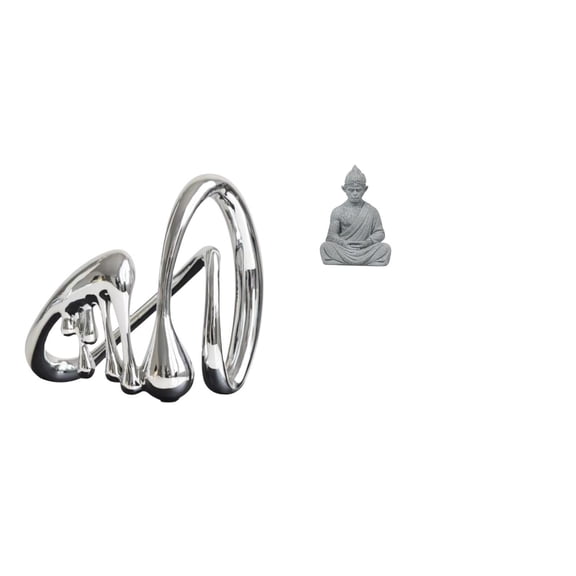 Dualoai Minimalist Abstract Monkey Buddha Sculpture Modern Art Figurine Unique Housewarming Gift for Coffee Table Bookshelf Hotel Patio Decor