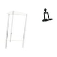 thumbnail image 1 of Dualoai Minimalist Clear Acrylic Side Table NightStand Modern Bedside Cabinet End Table with Thinker Abstract Sculpture Decorative Figurine Simple Tabletop Ornament Figure Statue for Living, 1 of 8