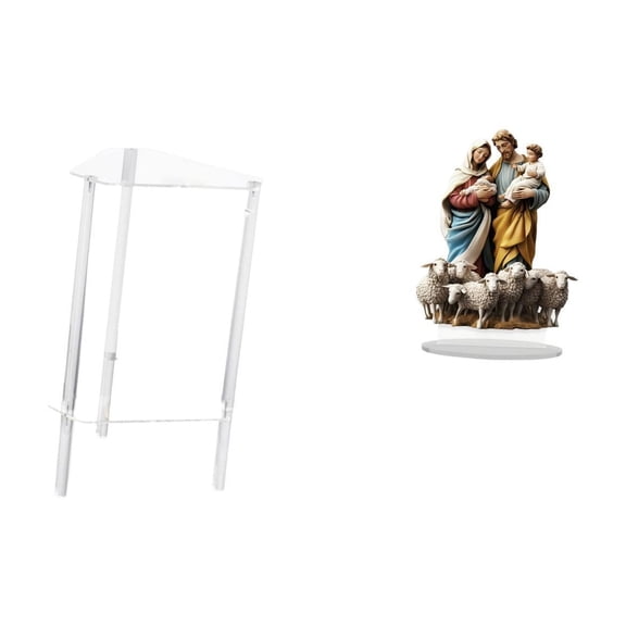 Dualoai Minimalist Clear Acrylic Side Table NightStand Modern Bedside Cabinet End Table Unique Desktop Decor DIY Tabletop Ornament Home Decor for Living Room Bedroom Holiday Home Office Fireplace
