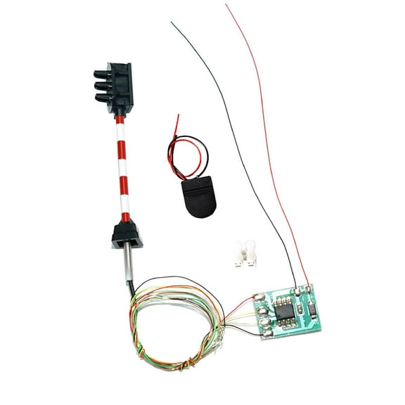 Dualoai Model Railroad Train Signal N Scale 3 LEDs for Diorama Architecture Building Red White Pole