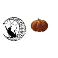 thumbnail image 1 of Dualoai Mystical Black Cat Moon Metal Wall Art Sculpture with Halloween Pumpkin Plush Pillow Sofa Cushion for Bedroom and Living Room Decor, 1 of 8