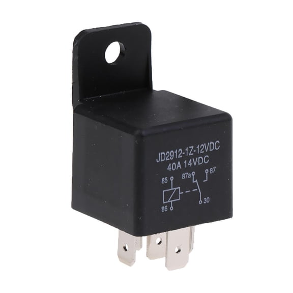 Dualoai N/C N/O Change Over Changeover 5 Pin Relay 12V Volt DC 40 AMP with Bracket