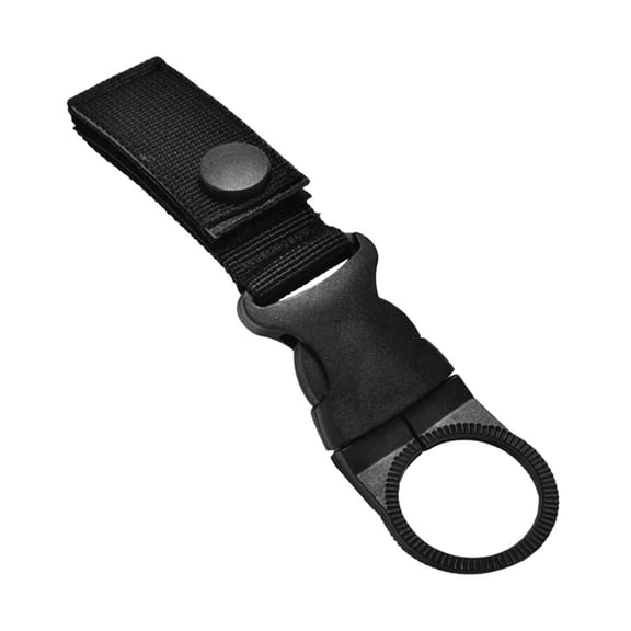 Dualoai Nylon Molle Hanging Strap Webbing Buckle Clip Water Bottle Hook Belt Strap Black