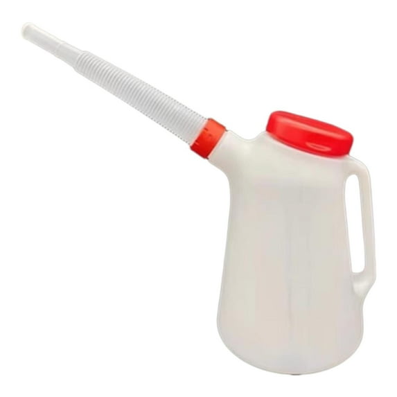 Dualoai Oil Jug Container Changing Oil Professional Measurement with Spout with Lid High 5L