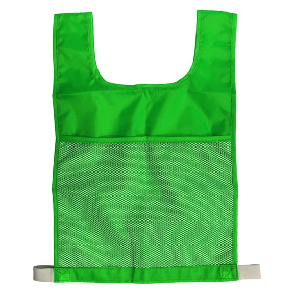 Dualoai Outdoor Competition Sports Vest Show Alphanumeric Cards Preschool Educational Toys for Children Toddlers Green