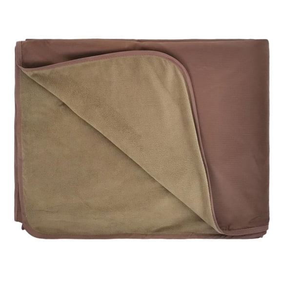 Dualoai Outdoor Throw Blanket Warm Fleece Extra Large for Beach Backpacking Coffee