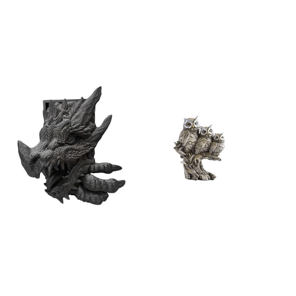 Dualoai Owl Bookend Holder Decorative Sculpture for Bookshelf Living Room Cabinet Modern Animal Statue Tabletop Ornament Home Decor