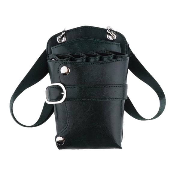 Dualoai PU leather hairdressing accessory set for storing hairdressing tools - Practical Dark Green