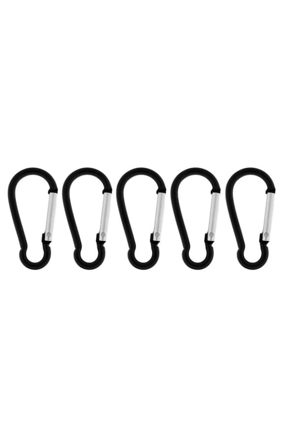 (Pack Of 5) Aluminum Carabiner Buckle Hook, Keychain Clip, Spring Snap Key Chain