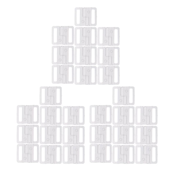 Dualoai Pack of 30 Bikini Clips Hook and Snap Plastic Clasps 20mm Strap Bra Fastener