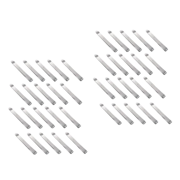 Dualoai Pack of 40 Silver Alloy Sewing Clips Hemming Clips 3 inches Measurement Ruler