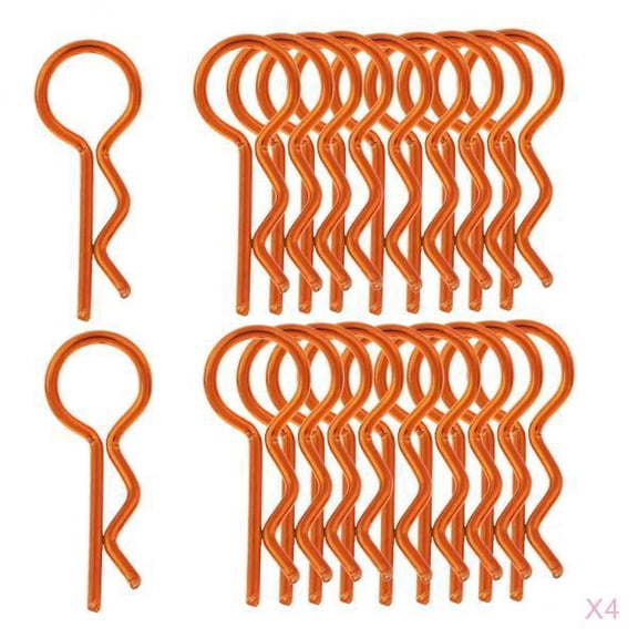 Dualoai Pack of 80 1/8 1/12 Orange R Shape R- Shaped Pins for Redcat HPI HSP per per per traxxas