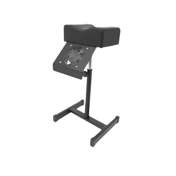 Dualoai Pedicure Chair Footstool Assistance with Vacuum Cleaner Leg Support Manicure Stool Foot Stand for Work Massage Home Nail Tech Black