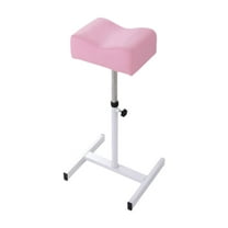 Dualoai Pedicure Manicure Footrest Leg Rest Adjustable Height Manicure Nail Beauty Stool Pink