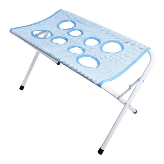 Dualoai Pet Grooming Table Bath Bed for Small Medium Dogs Cats Nail Trimming Animals Blue