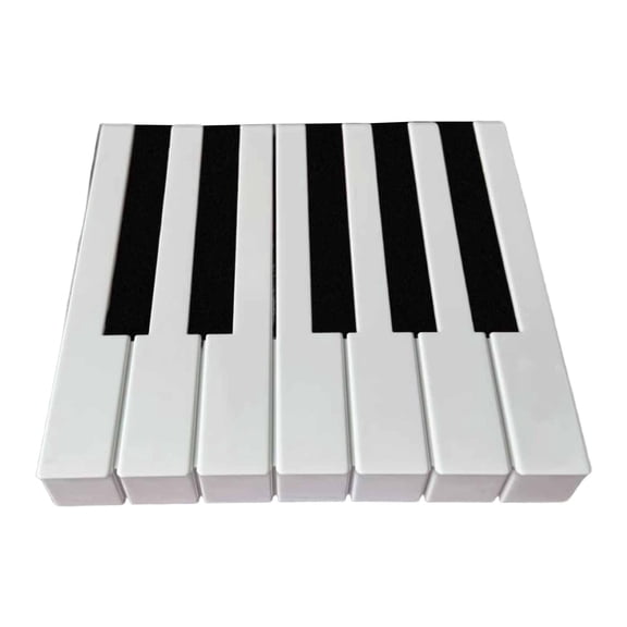 Dualoai Piano Key Cover Replacement Keytops Set Smooth ABS White Accessories for Upright 5.2cm