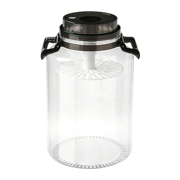 Dualoai Pickle Jar Fermentation Bottle Food Storage Container for Picnic Work Pantry Black 10 L