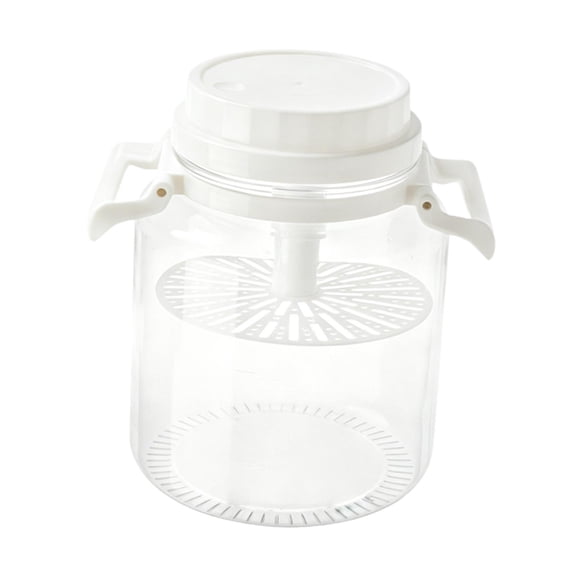 Dualoai Pickle Jar Fermentation Bottle Food Storage Container for Picnic Work Pantry White 5 L