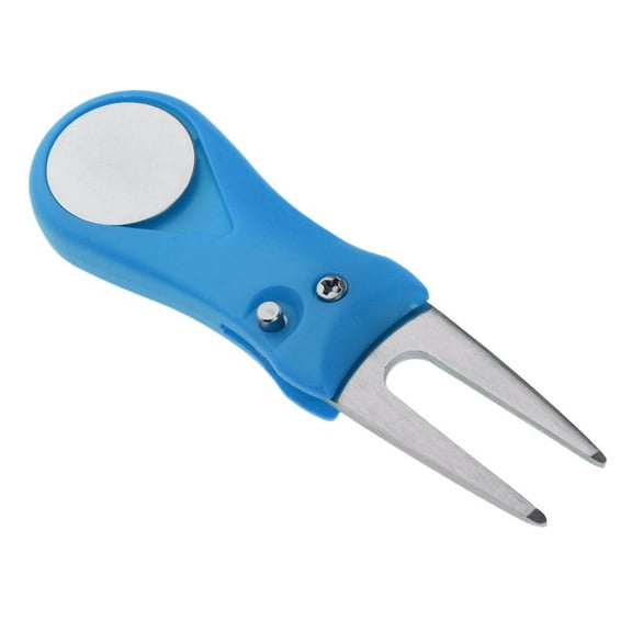 Dualoai Pitch Repair Divot Switchblade Tool Golf Ball Fork Marker Green Mark Kits Blue