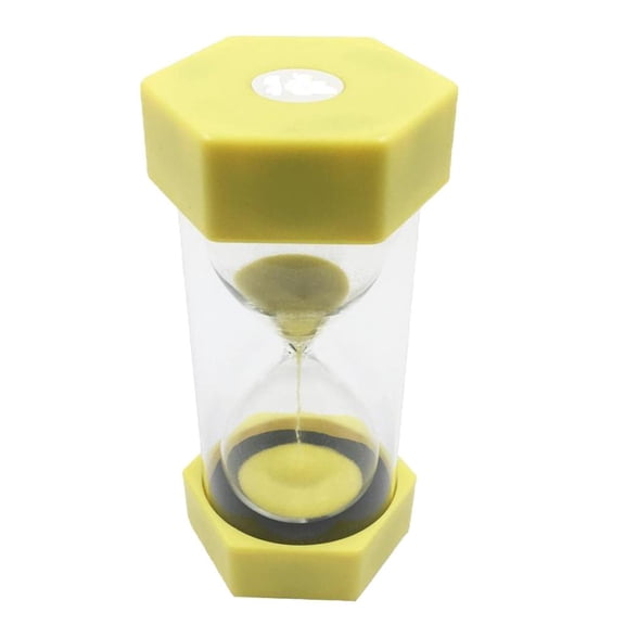 Dualoai Plastic Hourglass Sand Timer Hourglass Sand Clock Timer 2 Minutes-Yellow