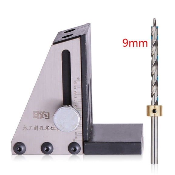 Dualoai Pocket Hole Jig Tool Set with Bench Drill Bit Woodwork Carpentry High hardness