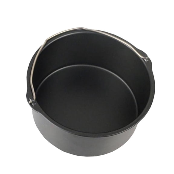 Dualoai Portable Cake Mould Baking Basket Fryer Pan Pizza Tray Cooking Pot 8inch