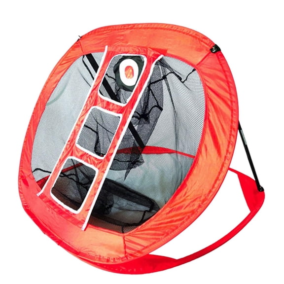 Dualoai Portable Golf Chipping Net Netting Indoor Outdoor Collapsible for Swing Backyard Red