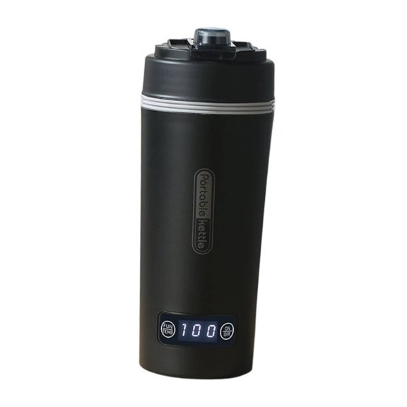 Dualoai Portable Heating Kettle Electric Tea Kettle US Plug Simple 350ml Multipurpose Small Water Boiler for Household Parties Office black Digital