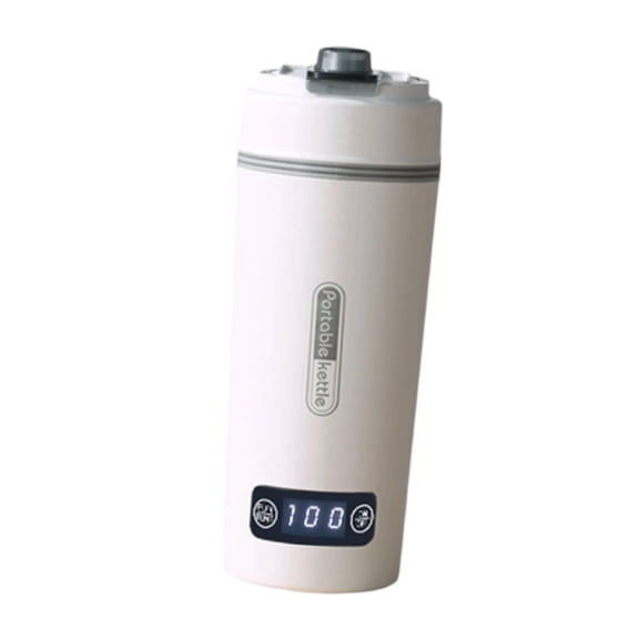 Dualoai Portable Heating Kettle Electric Tea Kettle US Plug Simple 350ml Multipurpose Small Water Boiler for Household Parties Office white Digital