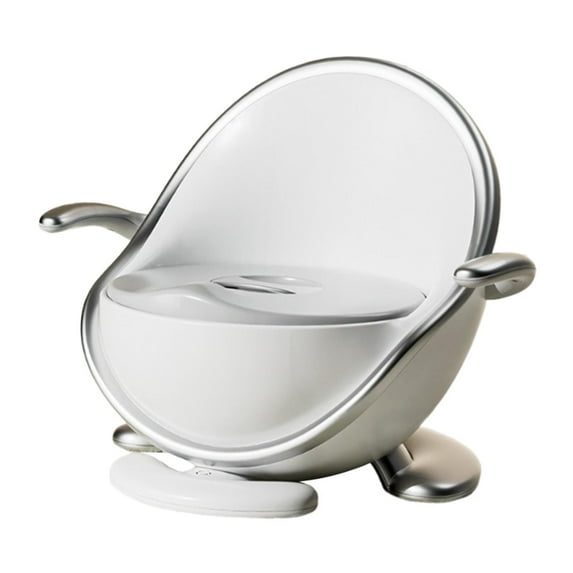 Dualoai Potty Training Toilet Comfortable Easy to Clean Stable Anti Tipping for 12 Months to 6 Years Kids Toilet Seat Potty Practicer Silver