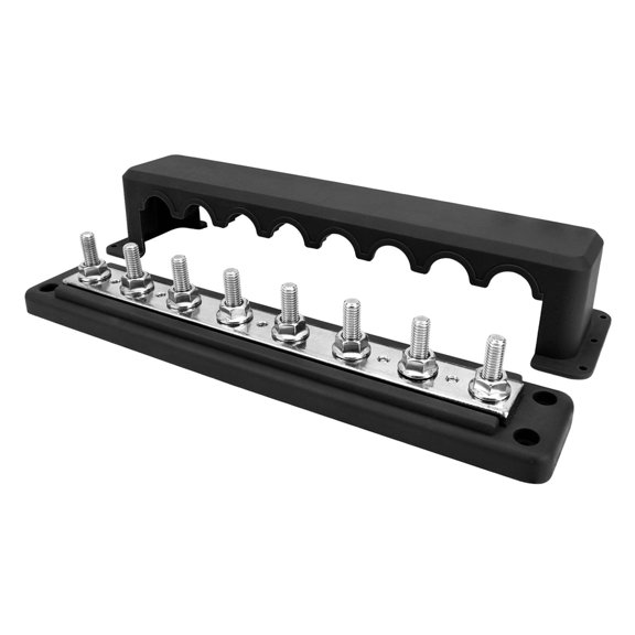 Dualoai Power Distribution Block (M8) Heavy Duty Busbar for Yachts Vehicles Car Black