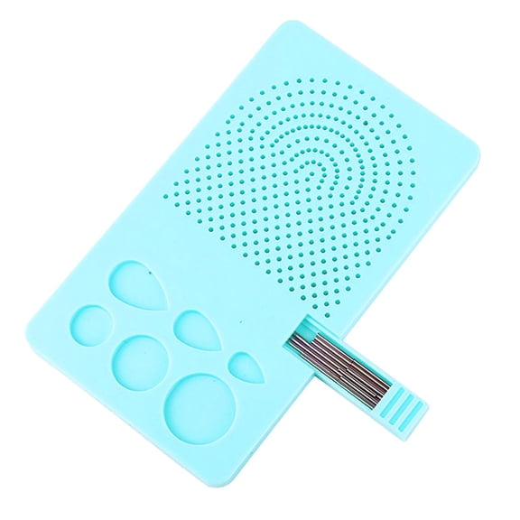 Dualoai Premium Quilling Board with 20pcs Pins Storage Drawer, Paper Rolling Grid Guide Blue