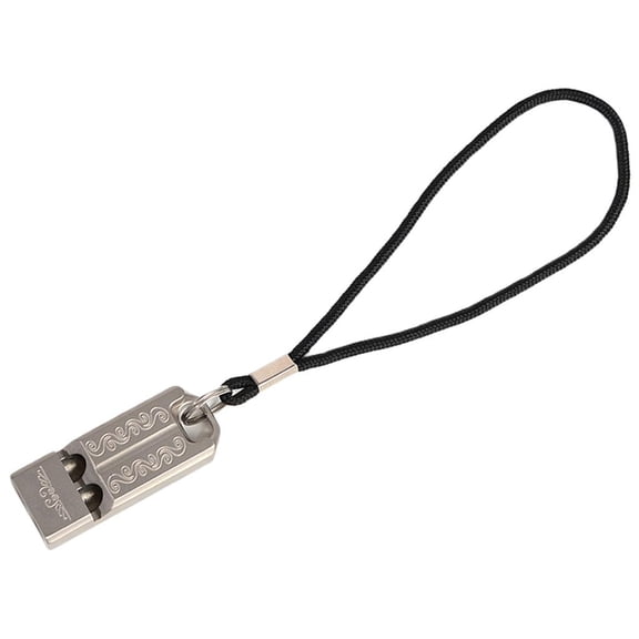 Dualoai Premium Titanium Whistle with Removable Lanyard, Double Tube Loud for Emergency