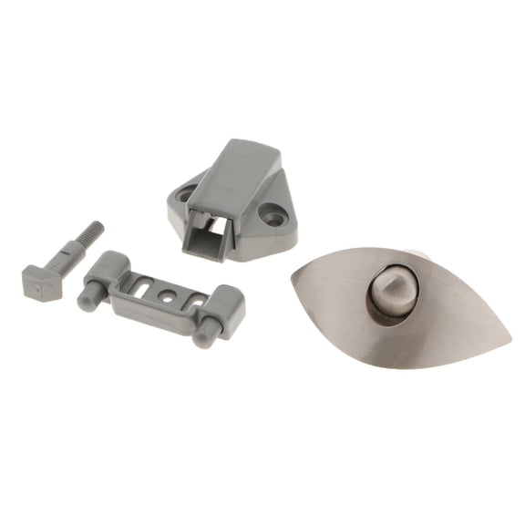 Dualoai Push Latch Half-Moon Cupboard Door Knob Alloy Handle Caravan Lock Lusterless