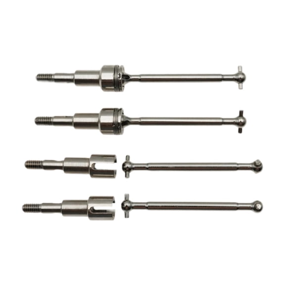 Dualoai RC Car Drive Shaft Set RC Car Driveshaft Metal Impact Resistance Components Maintenance Upgrade Parts Replaces for 1:18 18103 Front Rear