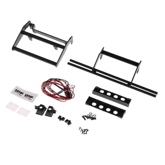 Dualoai RC Car Metal Bumper & Base RC Car Accessory Parts Fit for 1/10 RC Truck Crawler 2pcs