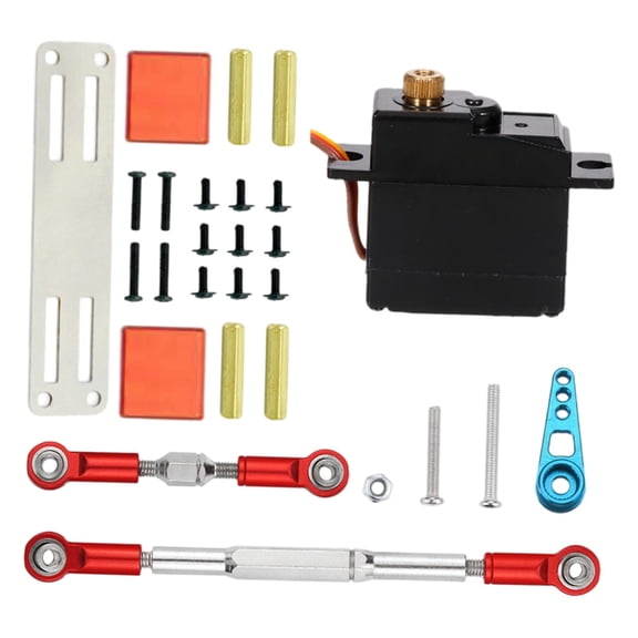 Dualoai RC Car Parts Steering Gear Linkages Arm Link Kit Pickup Trucks Replacement Servo