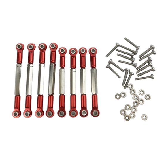 Dualoai RC Car Servo Linkages Pull Rods for WPL Henglong 1/16 RC Car Accessory Red