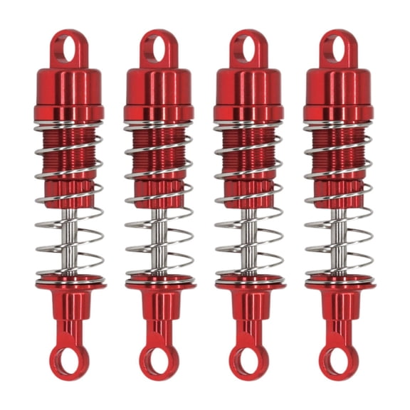 Dualoai RC Shock Absorber Set Front and Rear Damper Aluminum Alloy DIY Accessories Replacements Shocks for 1/12 MN78 MN99S Red