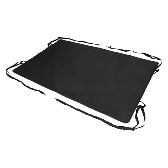 Dualoai RV Rear Barn Door Awning Cover Oxford Cloth Black Camping Travel Sun Shelter L