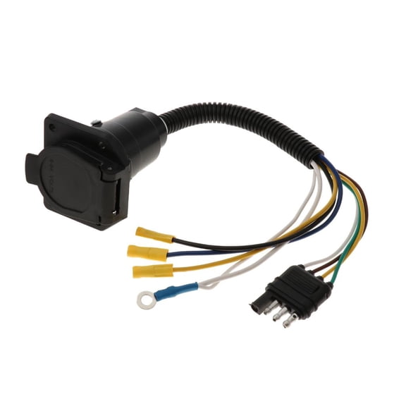 Dualoai RV Taillight Harness Adapter Trailer Wiring Lamp Converter four pin Flat Pin